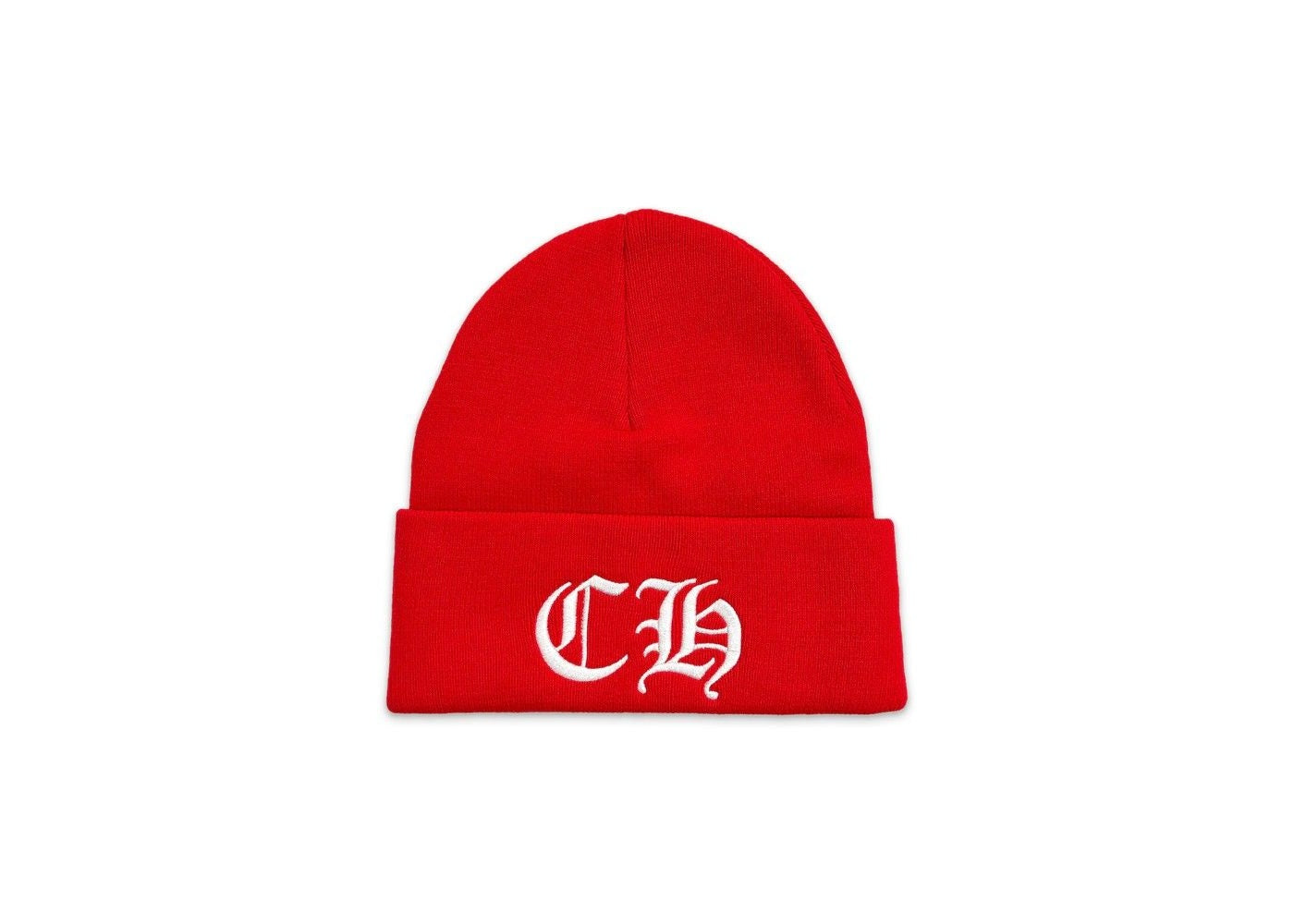 Chrome Heart Beanie CH Logo Red – COPPED